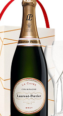 Estuche Laurent-Perrier La Cuvée Brut con 2 copas